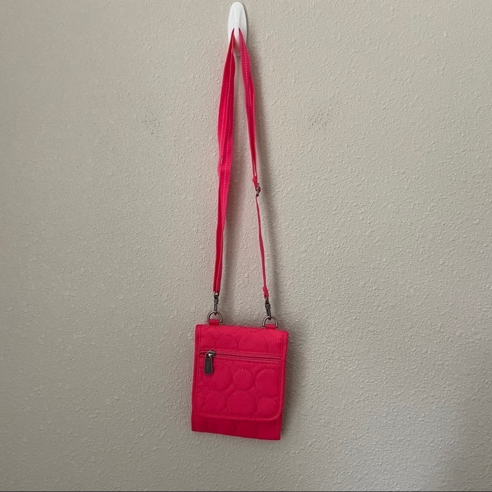 Thirty-One Pink Crossbody Tri-Fold Bag